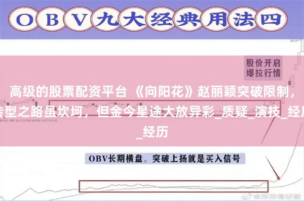 高级的股票配资平台 《向阳花》赵丽颖突破限制，转型之路虽坎坷，但金今星途大放异彩_质疑_演技_经历