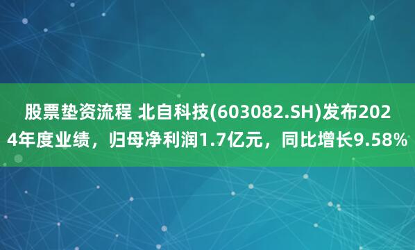 股票垫资流程 北自科技(603082.SH)发布2024年度业绩，归母净利润1.7亿元，同比增长9.58%