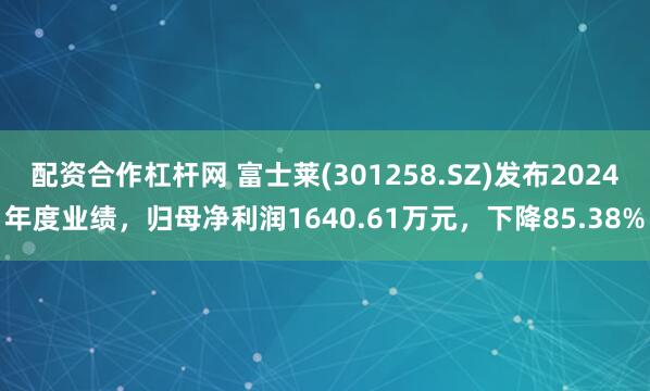 配资合作杠杆网 富士莱(301258.SZ)发布2024年度业绩，归母净利润1640.61万元，下降85.38%