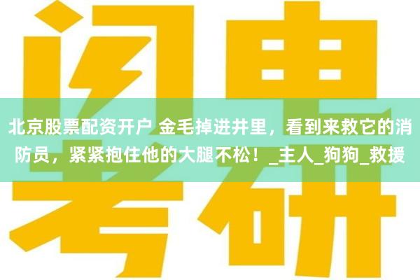 北京股票配资开户 金毛掉进井里，看到来救它的消防员，紧紧抱住他的大腿不松！_主人_狗狗_救援